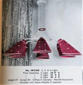 1955 British Sputnik Ceiling Light
