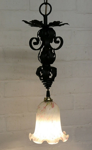 Antique French Iron Ceiling Light