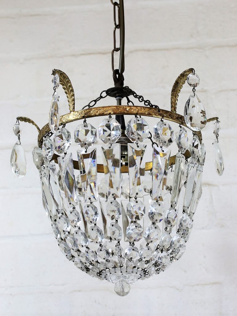 Restoring Vintage Crystal Chandelier Lighting.