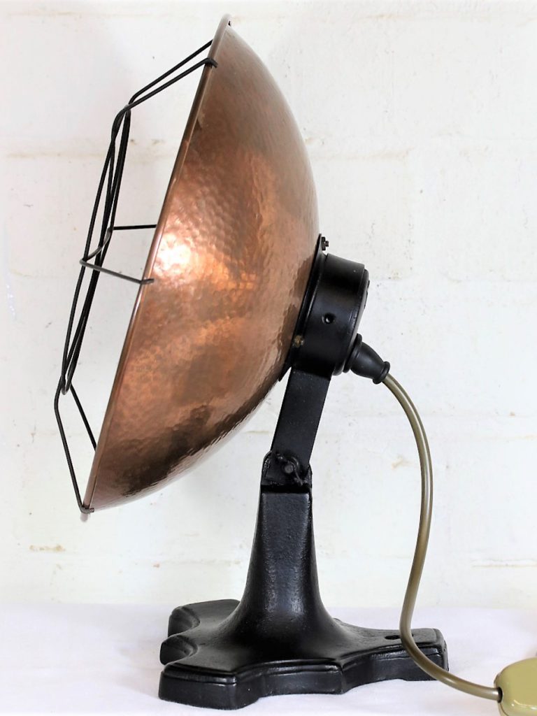 Repurposing an Antique Heat Lamp into a Cool Desk Lamp.