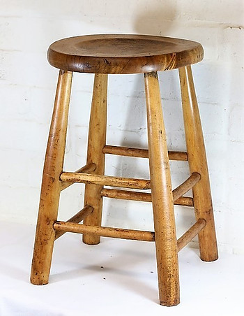 Restoring a beautiful Antique Wooden Stool – A well used Antique Farmhouse Stool.