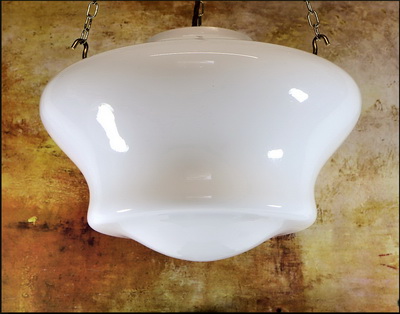 Antique Milk Glass Ceiling Light