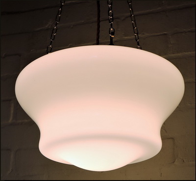 Antique Milk Glass Ceiling Light