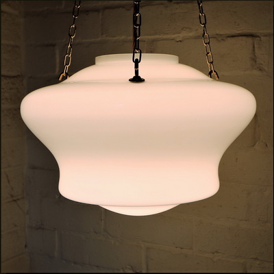 Antique Milk Glass Ceiling Light