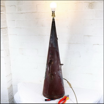 Making a Vintage Fire Extinguisher Table Lamp.