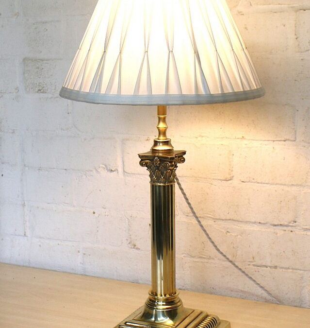 Converting An Antique Corinthian Column Oil Lamp